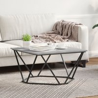 Berkfield Home Grey Sonoma Engineered Wood, Metal Medium Modern Coffee Table