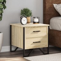 Berkfield Home Bedside Cabinet Sonoma Oak 40x41x40 cm Engineered Wood in Brown | Size: 40 x 41 x 40 cm