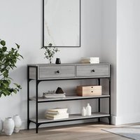 Berkfield Home Console Table Grey Sonoma 100x25x75 cm Engineered Wood | Size: 100 x 25 x 75 cm