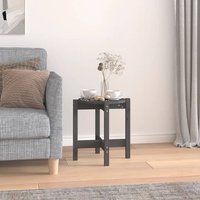 Berkfield Home Coffee Table Grey Ø 42.5x45 cm Solid Wood Pine