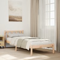 Berkfield Home Extra Long Bed Frame without Mattress 100x210 cm Solid Wood Pine in Brown