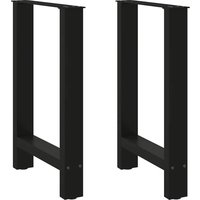 Berkfield Home Coffee Table Legs Black 2 pcs 60x(72-73) cm Steel