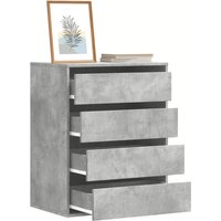 Berkfield Home Corner Chest of Drawers Concrete Grey 60x41x76 cm Engineered Wood | Size: 60 x 41 x 76 cm