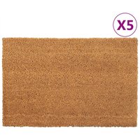 Berkfield Home Door Mats 5 pcs Natural 40x60 cm Tufted Coir in Brown