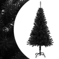 Berkfield Home Artificial Christmas Tree with Stand Black 150 cm PVC
