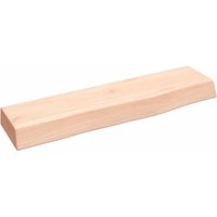 Berkfield Home Wall Shelf 40x10x4 cm Untreated Solid Wood Oak in Brown | Size: 40 x 10 x 4 cm