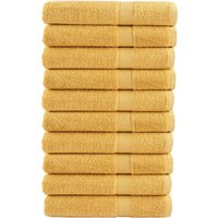 Berkfield Home Premium Towels SOLUND 10pcs Gold 100x200cm 600gsm