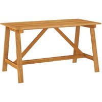 Berkfield Home Garden Dining Table 140x70x73.5 cm Solid Acacia Wood in Brown