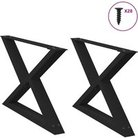 Berkfield Home Coffee Table Legs 2 pcs Black 70x(42-43.3) cm Steel