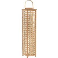 Berkfield Home Hanging Candle Lantern Holder Bamboo Natural in Beige
