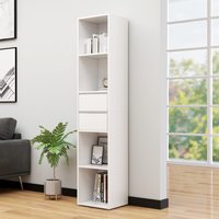 Berkfield Home Book Cabinet White 36x30x171 cm Engineered Wood | Size: 36 x 30 x 171 cm