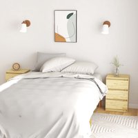 Berkfield Home Bedside Cabinets 2 pcs 40x29.5x64 cm Solid Pine Wood in Brown