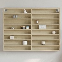 Berkfield Home Vitrine Cabinet Sonoma Oak 100x8.5x75 cm Engineered Wood in Brown