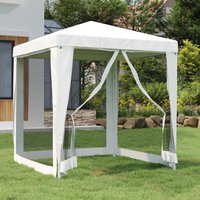 Berkfield Home Party Tent with 4 Mesh Sidewalls 2x2 m White