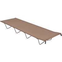 Berkfield Home Camping Bed 180x60x19 cm Oxford Fabric & Steel Taupe | Size: 180 x 60 x 19 cm