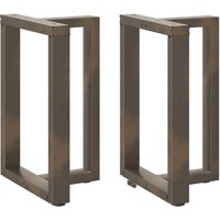 Berkfield Home Dining Table Legs T-Shaped 2 pcs Natural Steel 50x35x(72-73) cm Steel in Black