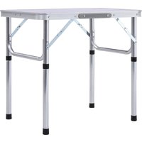Berkfield Home Folding Camping Table White Aluminium 60x45 cm