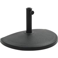 Berkfield Home Parasol Base Half Round Polyresin 15 kg Black