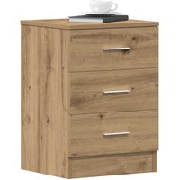 Berkfield Home Bedside Cabinets 2 pcs Artisan Oak 38x35x55 cm Engineered Wood in Brown | Size: 38 x 35 x 55 cm
