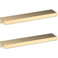 Brushed Brass Handles Vanity Fixing Pair