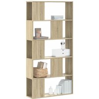 Berkfield Home Bookcase 5-Tier Sonoma Oak 80.5x23.5x162.5 cm Engineered Wood in Brown