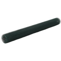 Berkfield Home Chicken Wire Fence Steel with PVC Coating 10x1.5 m Green