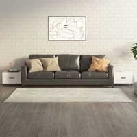 Berkfield Home Coffee Tables with Metal Legs 2 pcs High Gloss White 50x50x40 cm | Size: 50 x 50 x 40 cm
