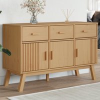 Berkfield Home Sideboard OLDEN Brown 114x43x73.5 cm Solid Wood Pine