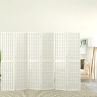 Berkfield Home Folding 6-Panel Room Divider Japanese Style 240x170 cm White