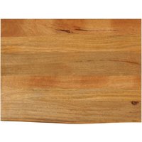 Berkfield Home Table Top Live Edge 80x60x2.5 cm Solid Wood Mango in Brown