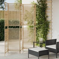 Berkfield Home Room Divider 5 Panels Beige Poly Rattan