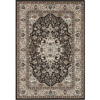 Skazar Isfahan Oriental Rug Polypropylene Vintage Design Jute Backing cm x 150 cm