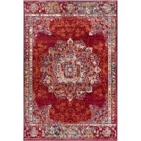 THE RUGS Orient Maderno Medallion Rug Polypropylene 0.8cm Pile Vacuum Safe in Red | Size: 160 cm x 235 cm