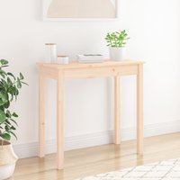 Berkfield Home Console Table 80x40x75 cm Solid Wood Pine in Brown | Size: 80 x 40 x 75 cm