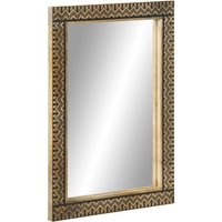 Berkfield Home Bathroom Mirror 50x70 cm Solid Wood Mango & Glass in Brown