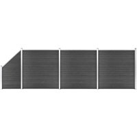 Berkfield Home Fence Panel Set WPC 619x in Black