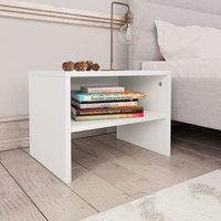 Berkfield Home Bedside Cabinet White 40x30x30 cm Engineered Wood | Size: 40 x 30 x 30 cm