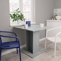 Berkfield Home Dining Table Grey Sonoma 80x80x75 cm Engineered Wood | Size: 80 x 80 x 75 cm