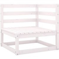 Berkfield Home Garden Corner Sofa White Solid Wood Pine