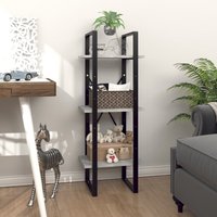 Berkfield Home 3-Tier Book Cabinet Concrete Grey 40x30x105 cm Engineered Wood | Size: 40 x 30 x 105 cm