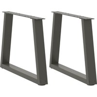 Berkfield Home Dining Table Legs V-Shape 2 pcs Anthracite 50x(42-43.3) cm Steel in Black