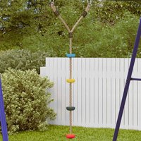 Berkfield Home Disc Rope Swing for Kids with 4 Treads Multicolour