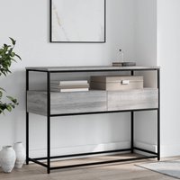 Berkfield Home Console Table Grey Sonoma 100x40x75 cm Engineered Wood | Size: 100 x 40 x 75 cm