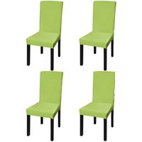 Berkfield Home Straight Stretchable Chair Cover 4 pcs Green