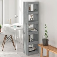 Berkfield Home Book Cabinet/Room Divider Grey Sonoma 40x30x166 cm | Size: 40 x 30 x 166 cm
