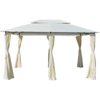 Berkfield Home Garden Marquee with Curtains 4x3 m White