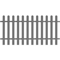 Berkfield Home Picket Fence WPC 200x100 cm in Grey