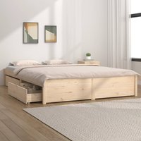 Berkfield Home Bed Frame with Drawers 140x200 cm in Brown