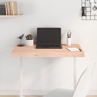 Berkfield Home Table Top 80x40x(2-6) cm Untreated Solid Wood Oak in Brown
