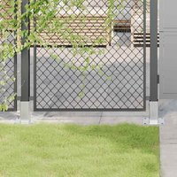 Berkfield Home Post Bases Square 12 pcs Silver 71x71 mm Galvanised Steel